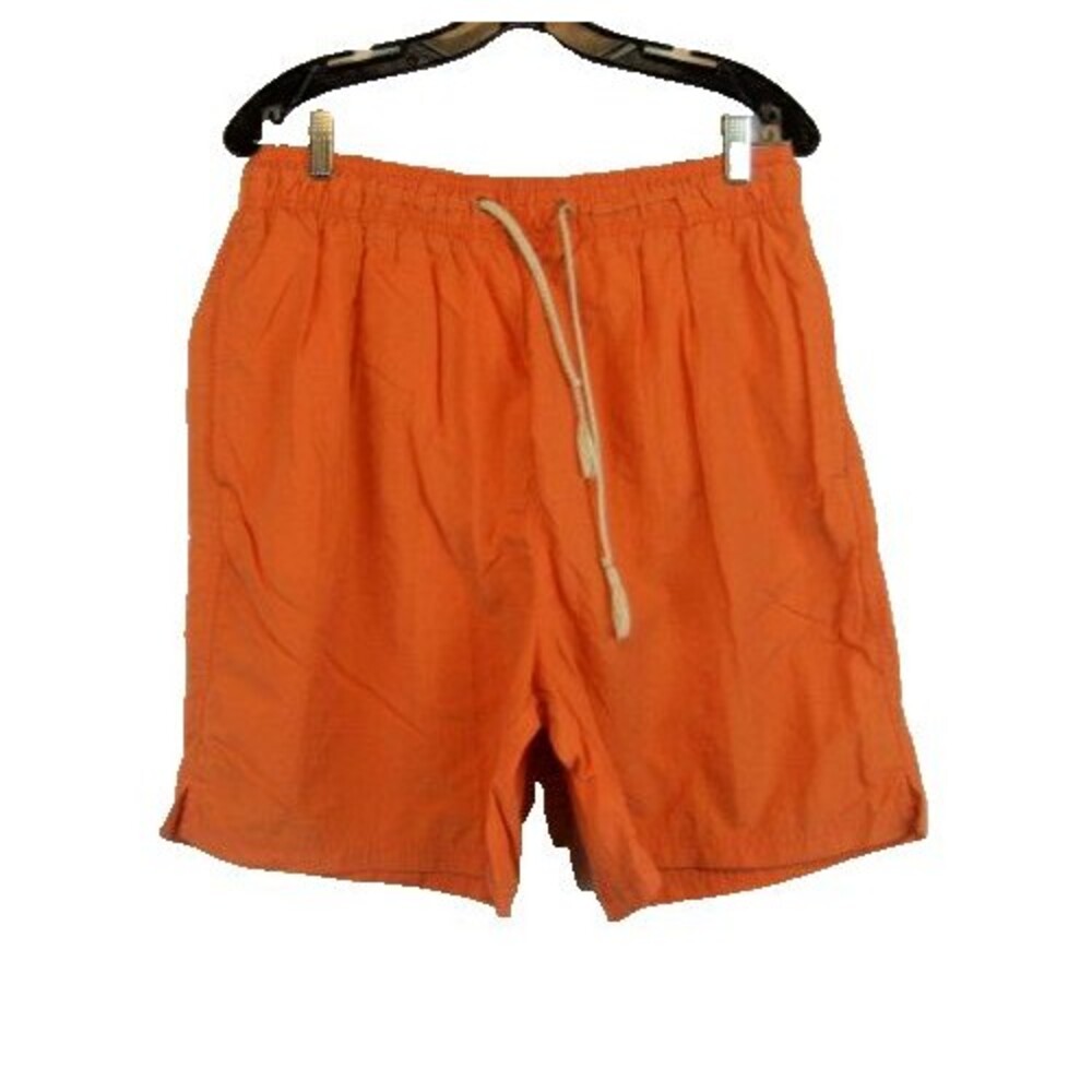 Mens Sand & Sun Orange Lined Nylon Swim Board Shorts sz L(36-38) x 7